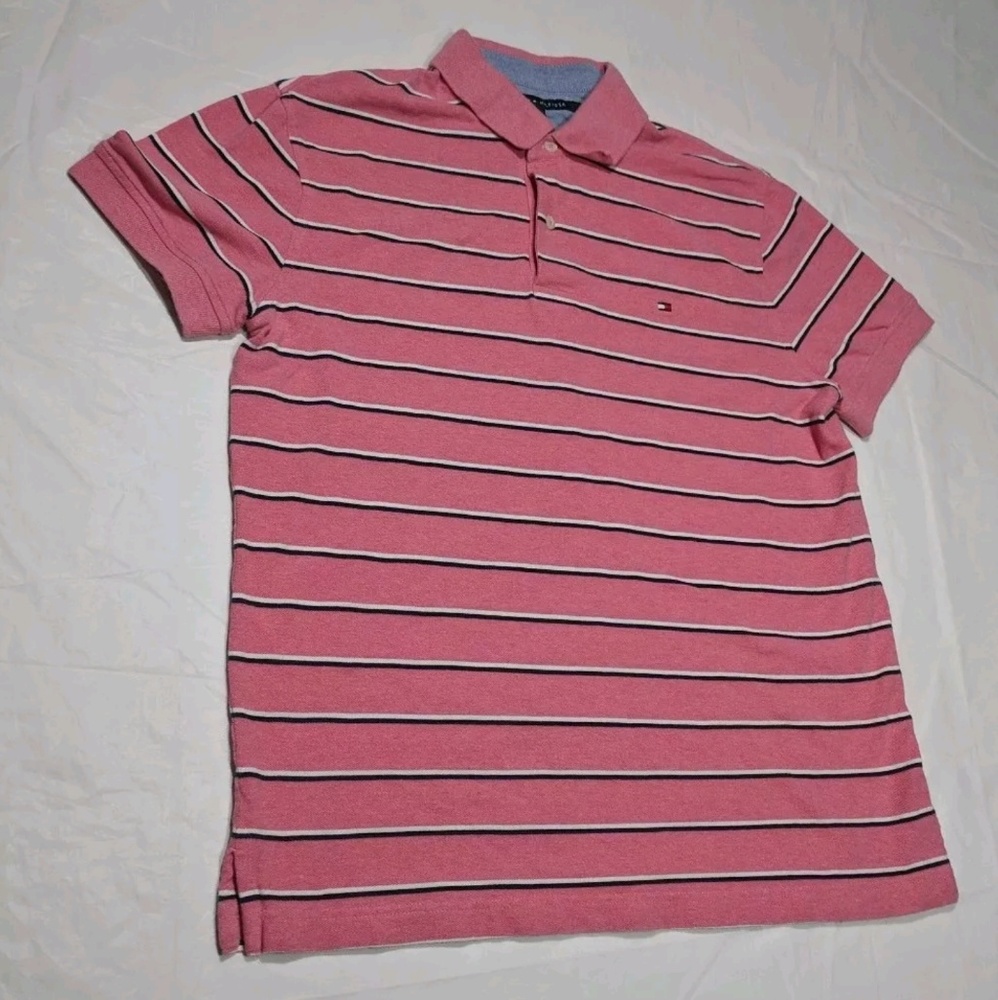Tommy Hilfiger Mens Polo Shirt Size Large Striped